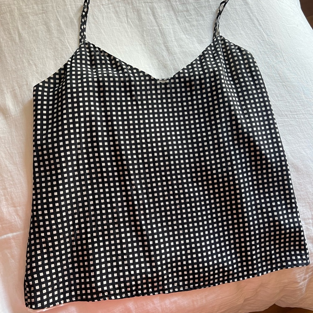 L'AGENCE Black and White Fitted Camisole